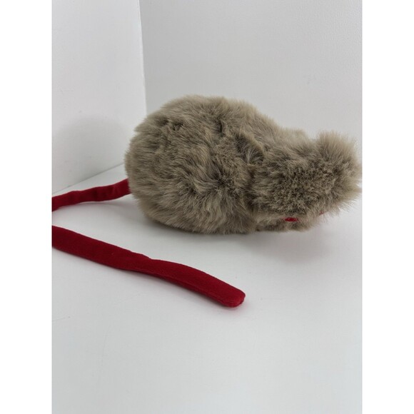 Vintage Mary Meyer Fat Mouse Red Ears Nose Long Tail Plush Stuffed Animal - Picture 3 of 9